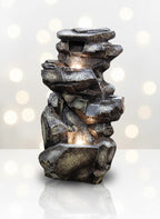 Stone Look Fiber Fountain for Home Decor