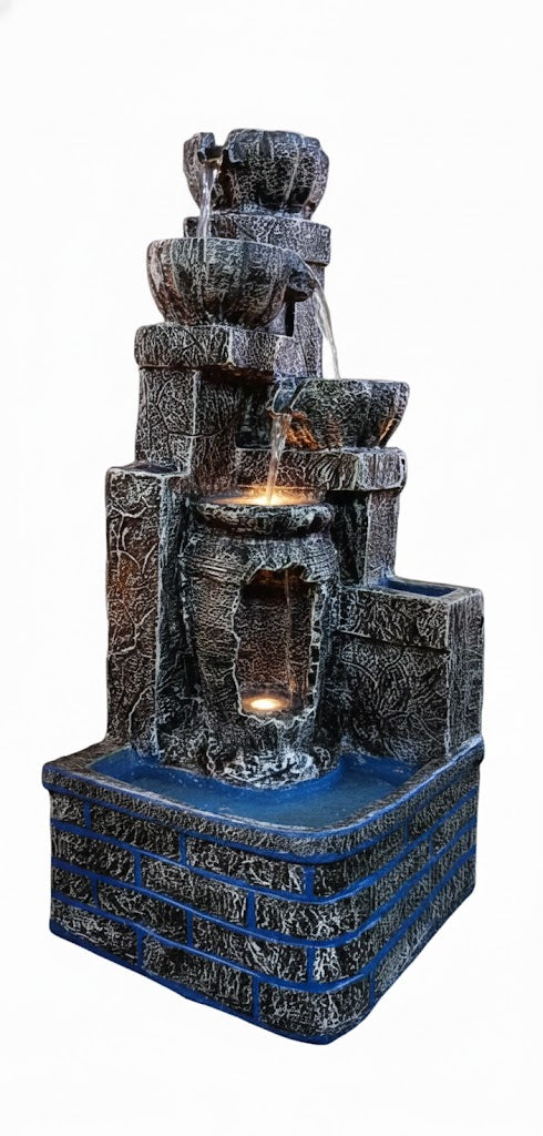 Big diya Outdoor & Indore Fountain, Multicolour Large Fountain
