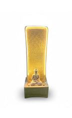 3feet Water Fountain Cream Buddha Garden Water Fountain Indoor Outdoor Fountain for Home Office Living Room Decor with LED Lights and Water Pump