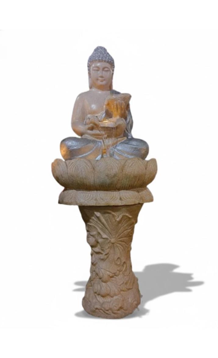 Buddha Statue Decorative 4 FT | Waterfall Fountain for Outdoor Living Room,Office,Garden Table top Waterfall Indoor Home Décor