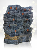 5 Layer 2.4 feet Stacked Pot Water Fountain for Home, Office, Garden Black Color