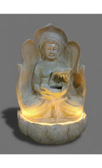 Lotus Buddha Water Fountain with Double Bowl Ð Indoor & Outdoor Fountain for Home, Living Room, Office & Garden DŽcor
