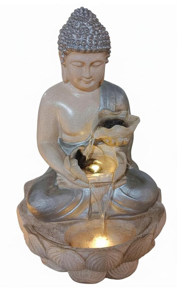 Buddha Statue Decorative 4 FT | Waterfall Fountain for Outdoor Living Room,Office,Garden Table top Waterfall Indoor Home Décor
