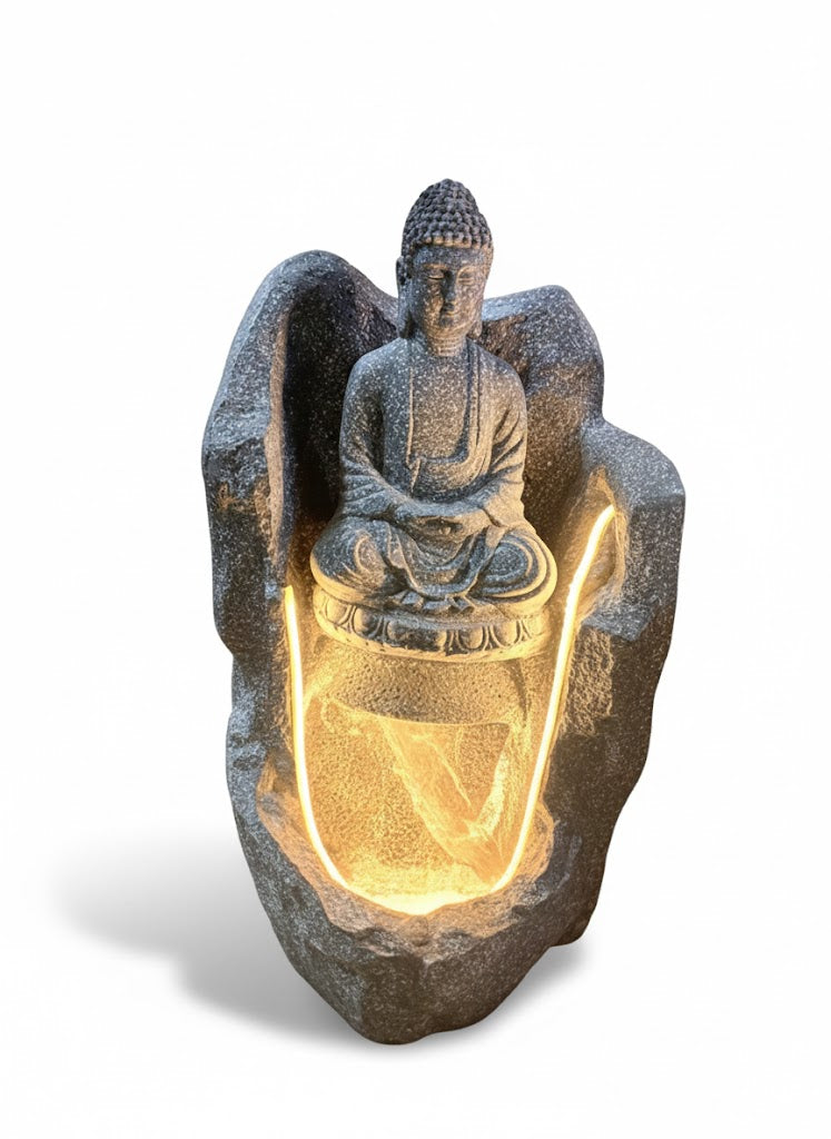2.3feet Buddha Water Fountain with LED Lights