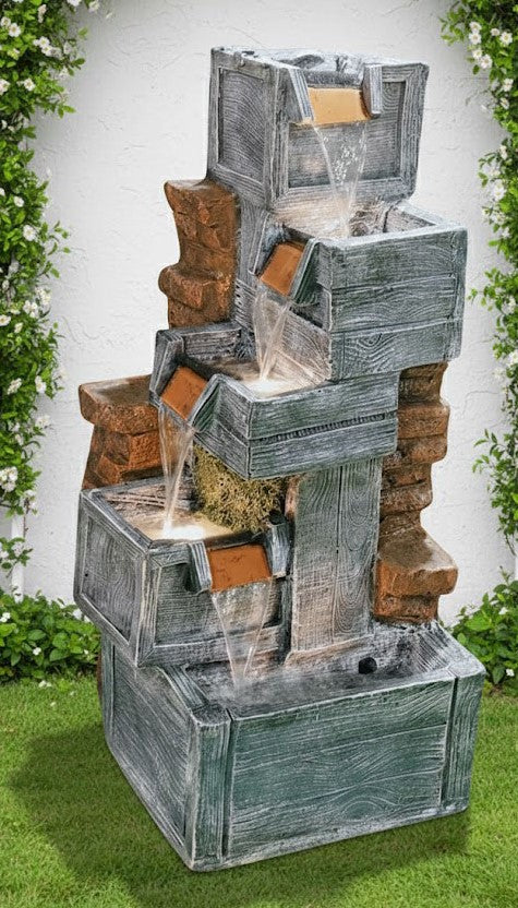 Cascading Rock 4 FT 9 INCH| Water Fountain with LED