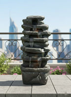 Rock Style Cascading Waterfall Fountain