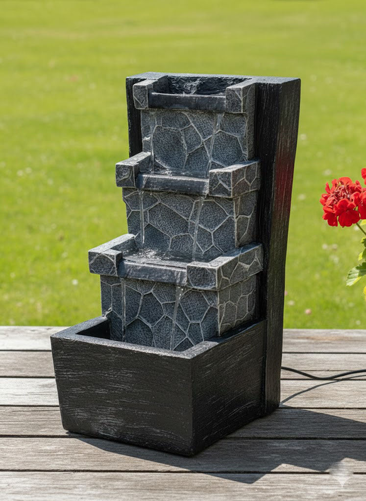 4 Step Black Water Fountain
