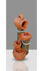 2.8 Feet Rassi Matka Water Fountain with LED Light- Indoor Outdoor Decorative Waterfall Feature with Sanskrit Shloka Design for Home, Office & Hotel Decor