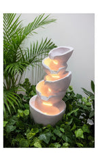 5 Layer 2.4 feet Stacked Pot Water Fountain for Home, Office, Garden Beige Color