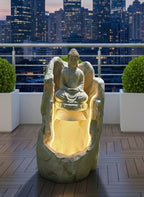 Lord Buddha LED Water Fountain – Home & Garden Décor