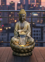 Buddha Statue Indoor & Outdoor Fountain Meditation Showpiece