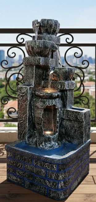 Big diya Outdoor & Indore Fountain, Multicolour Large Fountain
