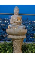 Buddha Statue Decorative 4 FT | Waterfall Fountain for Outdoor Living Room,Office,Garden Table top Waterfall Indoor Home Décor