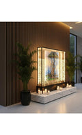 LED Bubble Wall Water Fountain Panel with Customized Photo Frame Ð Indoor Decorative Water Feature with Changing Lights for Home, Office & Gift DŽcor(SMALL SIZE)