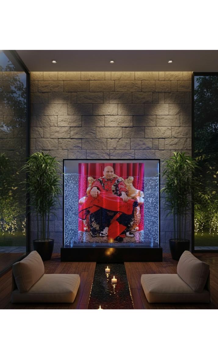 LED Bubble Wall Water Fountain Panel with Customized Photo Frame Ð Indoor Decorative Water Feature with Changing Lights for Home, Office & Gift DŽcor