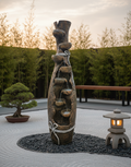 Tall Vase Style 7-Tier LED Water Fountain – Indoor & Outdoor Décor