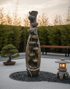 Tall Vase Style 7-Tier LED Water Fountain – Indoor & Outdoor Décor