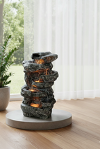 Double Spiral Sandstone Fiber Water Fountain