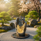 2.3feet Buddha Water Fountain with LED Lights
