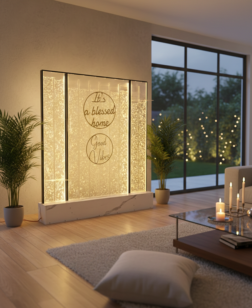 LED Bubble Wall Fountain Panel – Indoor Decorative Water Feature