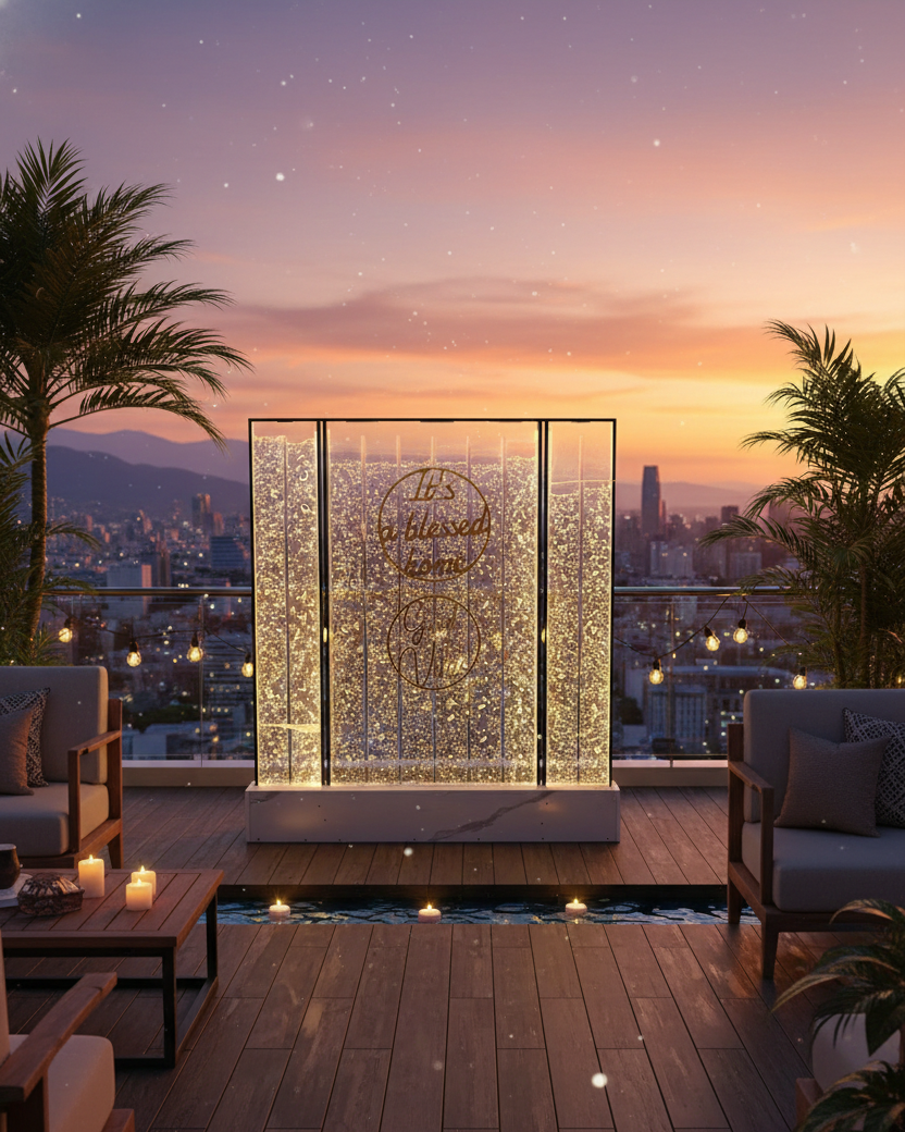 LED Bubble Wall Fountain Panel – Indoor Decorative Water Feature
