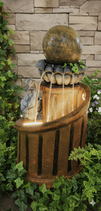Modern Piller Design with Duck and Ball Fiber Water Fountain
