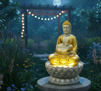 Lotus Buddha Indoor Outdoor Waterfall Fountain