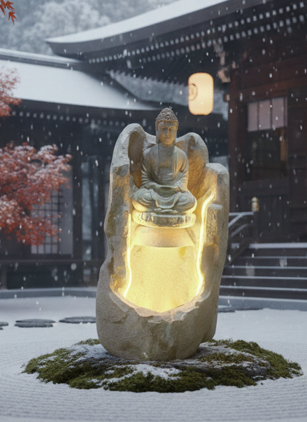 Lord Buddha LED Water Fountain – Home & Garden Décor