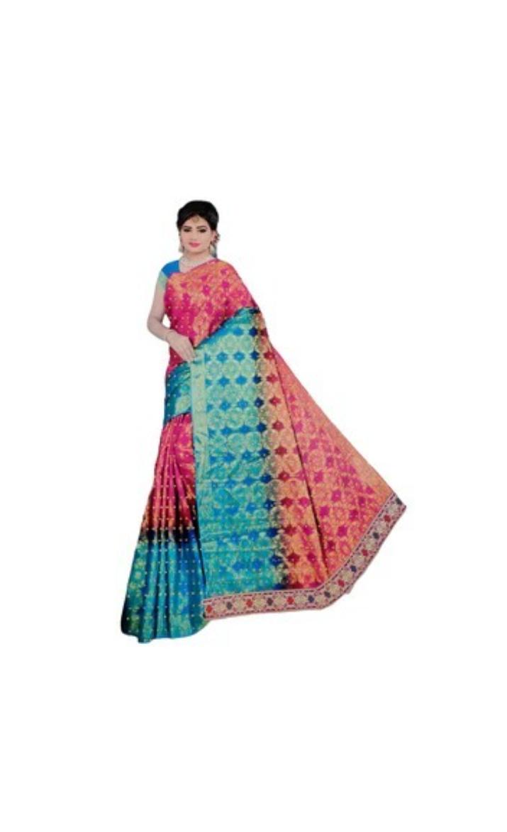 Gephical Women's Pure Beautiful Cotton Saree Without Blouse Piece